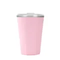 Double wall stainless steel insulated cooling tumbler cup with clear lid pink color 1pc - Pink