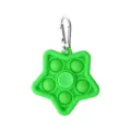 Forma di stella silicone push pop bolla fidget giocattolo portachiavi verde antistress - Verde