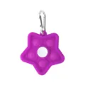 Portachiavi giocattolo antistress pop in silicone a forma di stella con moschettone. - Rosso rosa