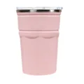 Gobelet en acier inoxydable rose avec couvercle, tasse isotherme double paroi pour boissons. - 550ml / Rose