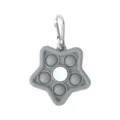 grigio silicone stella fidget toy portachiavi antistress giocattolo relax per bambini - Grigio