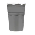 Gobelet isotherme à double paroi gris avec couvercle transparent, variante de gobelet élégant. - 550ml / Gris