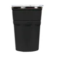 Gobelet isotherme noir à double paroi avec couvercle transparent pour boissons froides. - 550ml / Noir