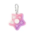 Portachiavi Giocattolo Antistress Bolla Pop Silicone Forma Stella Regalo Carino - Viola Mimetico
