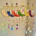 Crystal sun catcher hanging ornament for window garden home decor rainbow maker prism - Mixed Style / Approx 41-43cm