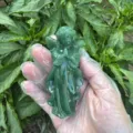 10cm green crystal cupid angel carving gemstone figurine for home decor detail view - Green Aventurine / 10cm Size