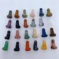 2.8cm natural crystal penis gemstone carving polished healing stone chakra adult novelty decor item - Specified Material