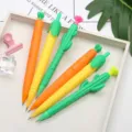 Niedliches Cartoon Druckbleistift Set mit Karotten, Mais und Kaktus Designs für Schule. - Karotte Druckbleistift / 0.5mm