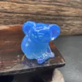 Blue crystal koala carving gemstone animal figurine natural stone home decor cute desk ornament - Blue Opalite