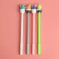 Süßes Cartoon Kaktus Gelstifte Set mit weichen Silikonaufsätzen, 0.5mm schwarze Tintenstifte. - Kaktus-Gelstift Nr. 1