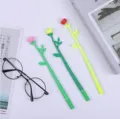 Creative rose flower shaped neutral pens, cute student stationery and office writing supplies. - Rose Flower Gel Pen