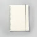 Carnet de notes spirale B5 mat avec fermeture élastique, pages lignées pour bureau et école. - Ligné / B5 Grand