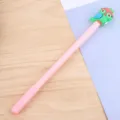 Cute cartoon owl gel pen pink 0.5mm black ink writing stationery lovely animal style desk supply - Crown Owl Pen in Pink