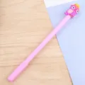 Cute cartoon owl gel pen pink 0.5mm black ink writing stationery for students and office. - Crown Owl Pen in Purple