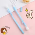 Cute light blue rose gel pen candy color student stationery cute flower shaped writing pen - Blue