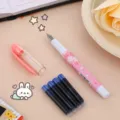 Schattige kersenbloesem vulpen set met inktpatronen, roze esthetische variant voor studenten. - 0.38mm / Roze