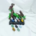 Crystal cat figurine, 3cm natural gemstone carved cute tail-up cat for home decor and display. - Mixed Colors Shipped Randomly / 3cm