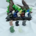 Natural stone crystal eagle bird figurine small carved gemstone animal decor 3cm wholesale - Mixed Colors Shipped Randomly