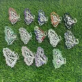Bunte Kristall Stein Schmetterling Haarklammern Set, stilvolle handgemachte Draht Haarspangen. - Gemischte Farben Zufällig Versandt / Goldene Legierungskralle