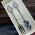 Set di posate cucchiaio e forchetta in cristallo e pietra preziosa in confezione regalo - Agata / Set Cucchiaio e Forchetta