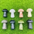 Figurines de champignons en pierre naturelle, décorations sculptées en cristal pour la maison. - Couleurs Mixtes