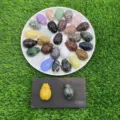 Natural gemstone crystal ladybug bug figurine carving collection healing stone decor display item - Mixed Colors Shipped Randomly
