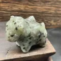 Exquisite natural green aventurine crystal stone carving animal figurine home desk decor - Kiwi