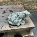 Figurine de grenouille en cristal sculptée en pierre naturelle, 4cm déco animalte mignon détail. - Larvikite