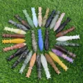Coltello di cristallo in pietra semi-preziosa naturale da 12 cm bacchetta curativa - Colori Misti Spediti Casualmente