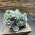 Crystal anime character carving green stone gemstone cute animal figurine desktop decor gift - Auspicious Jade