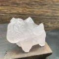 Natural rose quartz crystal animal carving gemstone figurine cute desktop ornament - Rose Quartz