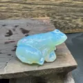 Kristall Opal Frosch Figur, süße kleine Tier Steinschnitzerei für Dekoration, 4cm - Weißer Opal