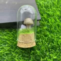 Miniature champignon en cristal cloche en verre paysage decoration interieure. - Agate d'Inde