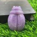 2 Inch Natural Purple Crystal Ladybug Figurine Semi-Precious Stone Carving Decor - Phosphosiderite