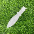 Pugnale in cristallo naturale da 12 cm pietra curativa gemma artigianale decorazione - Cristallo di rocca