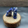 Natural blue stone carved flower fairy figurine 30mm crystal healing stone miniature decor - Blue Sodalite