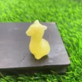 4cm kristal alpaca edelsteen beeldje, natuursteen schattige dieren snijwerk voor huisdecoratie. - Gouden Speksteen
