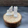 Crystal flower fairy carving detail closeup natural quartz gemstone figurine ornament display decor - White Crystal