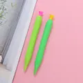 Schönes Kaktus Druckbleistift Set im Cartoon-Stil mit weichem Griff und niedlichem Blumenaufsatz. - Gurke Druckbleistift / 0.5mm