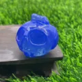 3.5cm Natural Blue Gemstone Crystal Pumpkin Ghost Head Carving Figurine Collectible Decor Variant - Blue Opalite