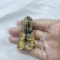 5cm Φυσική Πέτρα Κρύσταλλο Μωρό Βούδας Άγαλμα Πολύτιμος Λίθος Για Διακόσμηση Σπιτιού - Ίασπις Λεοπάρδαλης / Κίτρινη και Μαύρη Υφή