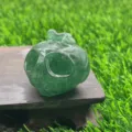 Natural green crystal carved pumpkin ghost head figurine home decor crystal gemstone craft gift - Green Strawberry Quartz
