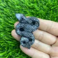 Natural gemstone carved snake crystal figurine 5cm crystal snake healing stone decor - Larvikite / White