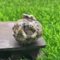 3.5cm natural gemstone carved pumpkin skull crystal figurine for Halloween home decor gift - Roadside Stone