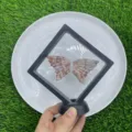 Natürlicher Halbedelstein geschnitzte Schmetterlingsflügel Set Kristall Deko - Roter Gitterstein (Flügel Set) / 10cm Set