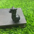 4cm natuursteen alpaca beeldje, schattige kristallen lama dierensculctuur voor thuis - Obsidiaan