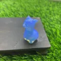 Blauw kristal alpaca beeldje edelsteen miniatuur bureau decoratie 4cm dier ornament - Blauwe Opaal