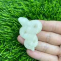 Figurine de serpent sculptee en pierre precieuse 5cm statue animal cristal vue - Jade Afghan / Blanc