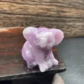 Talla de animal koala de cristal de piedra natural 3cm bonita miniatura decorativa - Fosfosiderita