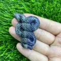 5cm serpent taille en pierre naturelle sculpture de cristal figurine animal decoration - Sodalite Bleue / Blanc